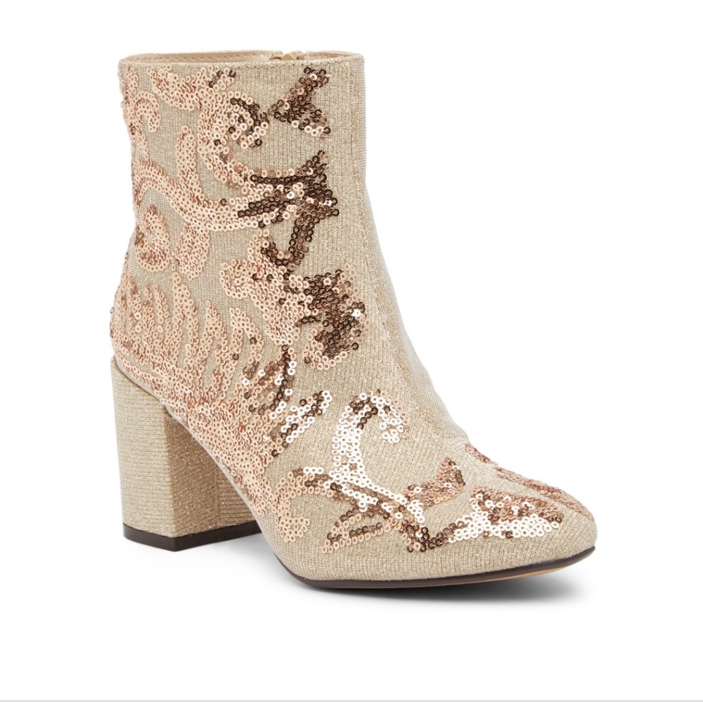 Sale! New gold sequin booties